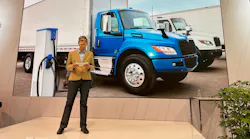 Trish Reed, VP of zero emissions for Navistar, during ACT Expo 2023.