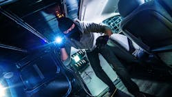 Cargo thief in van Cargo thief in van