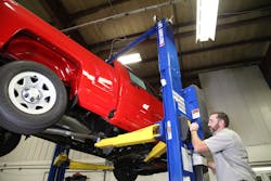One of the most obvious and common ergonomic tools in any shop is the automotive lift. One of the most obvious and common ergonomic tools in any shop is the automotive lift.