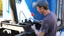 The LockNLube Grease Coupler combines a sliding sleeve with a high-quality rubber seal to establish a secure connection that will not leak from the connection point. This design also ensures that the coupler remains aligned with the entry point of the zerk and does not pop off under pressure. This gives the technician both of their hands to work the grease gun. The LockNLube Grease Coupler combines a sliding sleeve with a high-quality rubber seal to establish a secure connection that will not leak from the connection point. This design also ensures that the coupler remains aligned with the entry point of the zerk and does not pop off under pressure. This gives the technician both of their hands to work the grease gun.