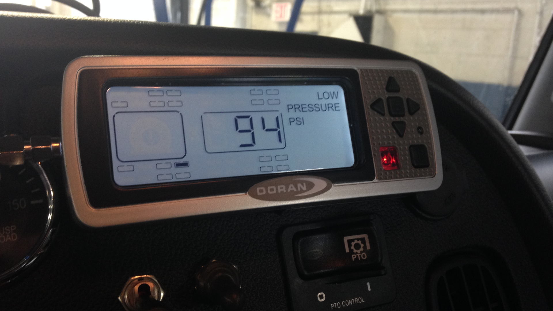 The Doran 360HD Tire Monitoring System from Doran Manufacturing includes mounted cab display.