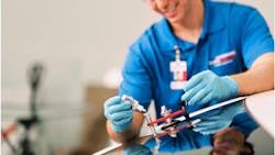 Glass Doctor techs try to avoid repairs near windshield wiper heater grids, which can cause hot spots. Glass Doctor techs try to avoid repairs near windshield wiper heater grids, which can cause hot spots.