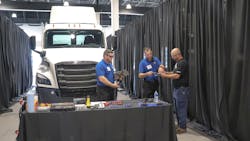 Jamie Chustz, a lead Tech 1 at Penske, begins the practical portion of the Penske Tech Showdown. Jamie Chustz, a lead Tech 1 at Penske, begins the practical portion of the Penske Tech Showdown.