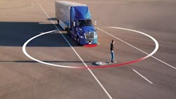 ZF’s next-gen OnGuardMAX AEB system integrates several camera features into one device to avoid cluttering the windshield without losing any of its safety features. ZF’s next-gen OnGuardMAX AEB system integrates several camera features into one device to avoid cluttering the windshield without losing any of its safety features.