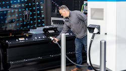 Charging of a Freightliner eCascadia Charging of a Freightliner eCascadia