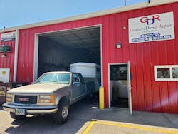 Graber rented out his first shop location when his service truck fleet outgrew his home. Graber rented out his first shop location when his service truck fleet outgrew his home.