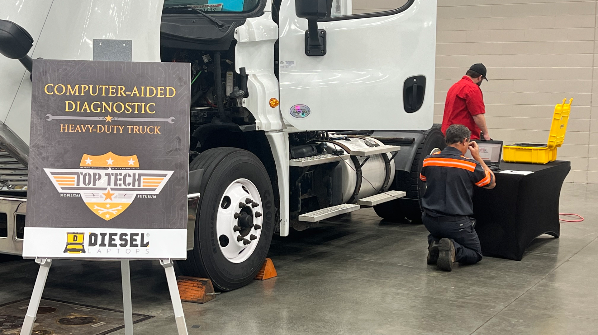 Cox Automotive Mobility technician at testing station during the Top Tech competition.