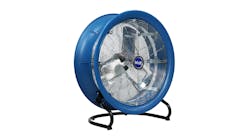 The Blue 2200 floor fan by Patterson Fan Company