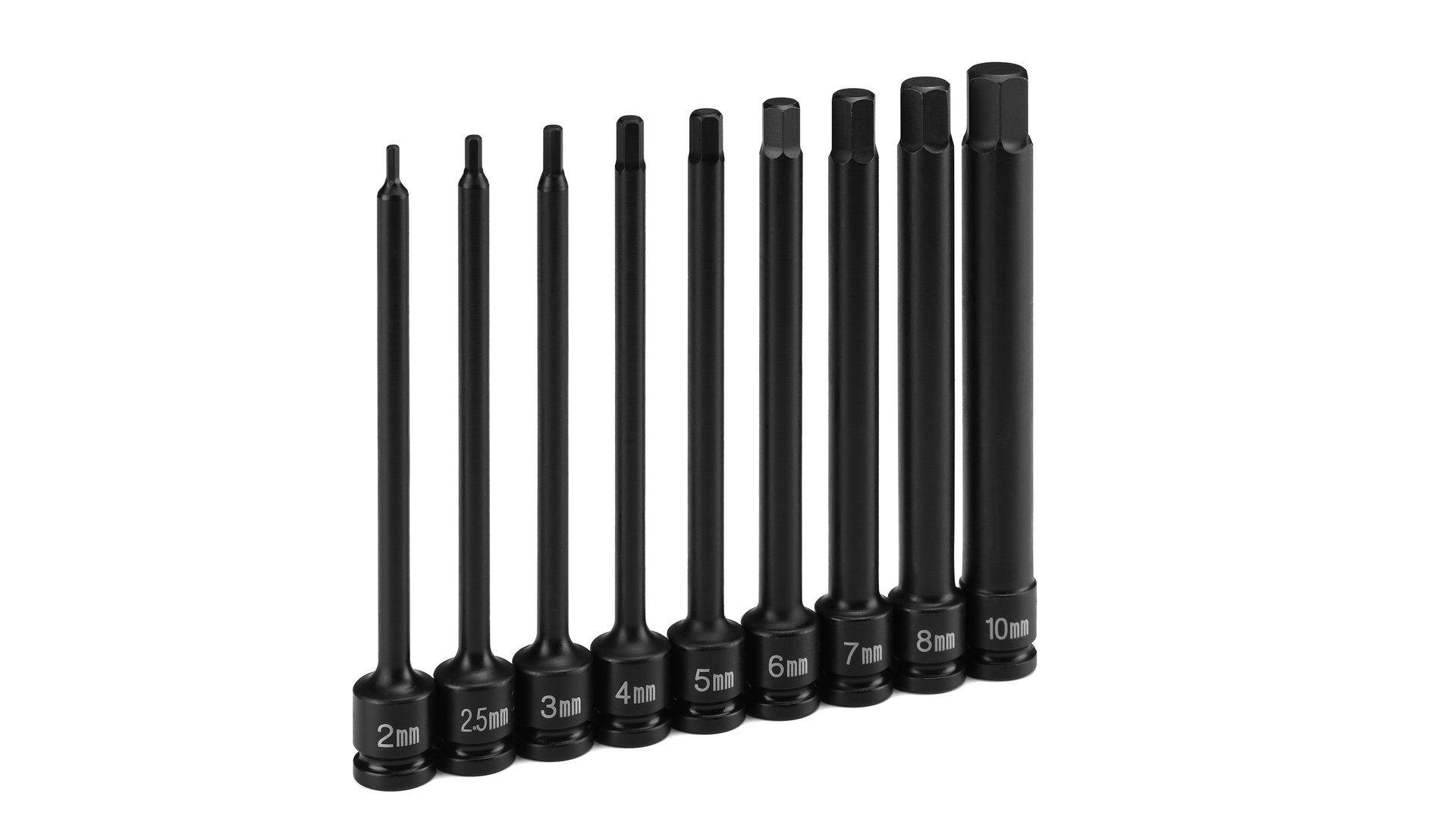 1/4' Extended Length Impact 4' Hex Drivers, No. 9247H