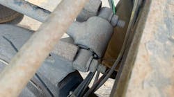 Worn bushings can cause axles to track erratically, increasing tire wear and possibly reducing fuel mileage. Mike Adams | Blaine Brothers TruckAline Worn bushings can cause axles to track erratically, increasing tire wear and possibly reducing fuel mileage. Mike Adams | Blaine Brothers TruckAline