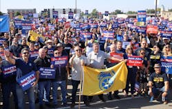 Teamsters, labor allies, California elected officials, and other supporters rallied and marched to the California State Capitol last week to demand Governor Gavin Newsom sign AB 316.