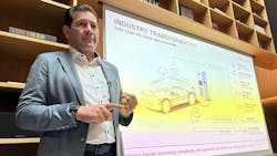 Federico Morales-Zimmermann, Clarios group VP and GM for original equipment, talks about the role low-voltage batteries play in industry powertrain transformations. Federico Morales-Zimmermann, Clarios group VP and GM for original equipment, talks about the role low-voltage batteries play in industry powertrain transformations.