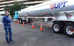 Ben Gardiner, NMFTA senior cybersecurity research engineer, demonstrates how hackers can attack a tanker’s ABS controller using RF-induced signals. Ben Gardiner, NMFTA senior cybersecurity research engineer, demonstrates how hackers can attack a tanker’s ABS controller using RF-induced signals.