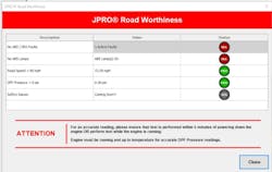 Noregon JPRO Road Worthiness feature Noregon JPRO Road Worthiness feature