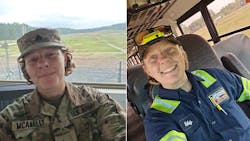 Before triaging trucks for Rush Truck Centers, Kelby (Moore) McAnally was driving them in the U.S. Army Reserves. Before triaging trucks for Rush Truck Centers, Kelby (Moore) McAnally was driving them in the U.S. Army Reserves.