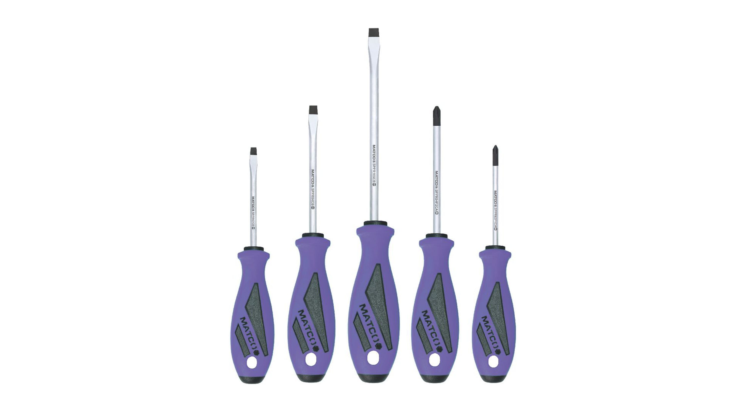 5pc Top Torque II Screwdriver Set Purple, No. SSPCPR5CA, from Matco Tools Fleet Maintenance