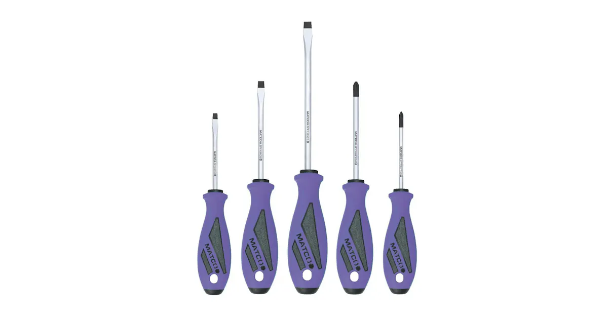 5-pc Top Torque II Screwdriver Set - Purple, No. SSPCPR5CA, from Matco ...