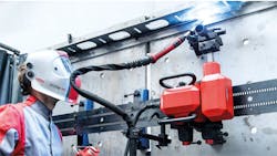 The Fronius FlexTrack 45 Pro, a rail-guided weld carriage, lets a welder guide their work without any physical exertion.