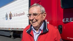 Gene England, president emeritus of C.R. England, Inc., began driving for his father’s company at 14. Gene England, president emeritus of C.R. England, Inc., began driving for his father’s company at 14.