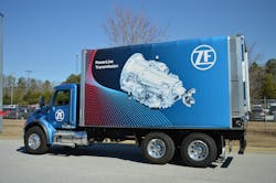 Peterbilt 548 equipped with ZF&apos;s new PowerLine transmission