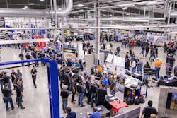 WyoTech's quarterly career fair often draw over 100 companies to court the school's students. WyoTech's quarterly career fair often draw over 100 companies to court the school's students.