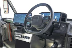 While it has a Morgan Olson body, the C250e is packed with Rivian technology, such as Rivian’s user interface, user experience, and software stack. While it has a Morgan Olson body, the C250e is packed with Rivian technology, such as Rivian’s user interface, user experience, and software stack.