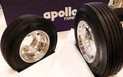 Apollo Tires entered the U.S. market in 2023. The India-based tire maker offers EnduMile steer, drive and trailer tires for linehaul. The EnduCombi line is for regional, and EnduTrax for mixed service.