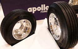 Apollo Tires entered the U.S. market in 2023. The India-based tire maker offers EnduMile steer, drive and trailer tires for linehaul. The EnduCombi line is for regional, and EnduTrax for mixed service. Apollo Tires entered the U.S. market in 2023. The India-based tire maker offers EnduMile steer, drive and trailer tires for linehaul. The EnduCombi line is for regional, and EnduTrax for mixed service.