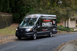 Firestone Direct offers its mobile maintenance services to companies such as Amazon, with technicians travelling to distribution centers to provide maintenance on several vehicles at once.