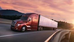 The Freightliner Cascadia 126' BBC 72' raised roof sleeper cab, shown with AeroX and Elite exterior appearance package The Freightliner Cascadia 126' BBC 72' raised roof sleeper cab, shown with AeroX and Elite exterior appearance package