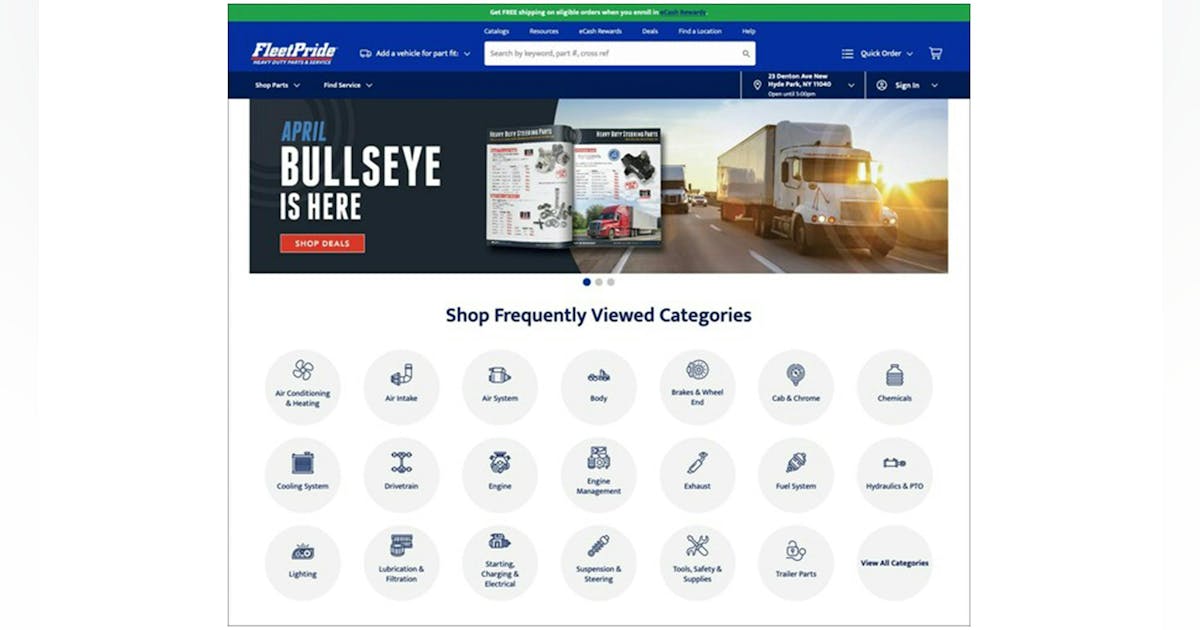 FleetPride Website Redesign Fleet Maintenance
