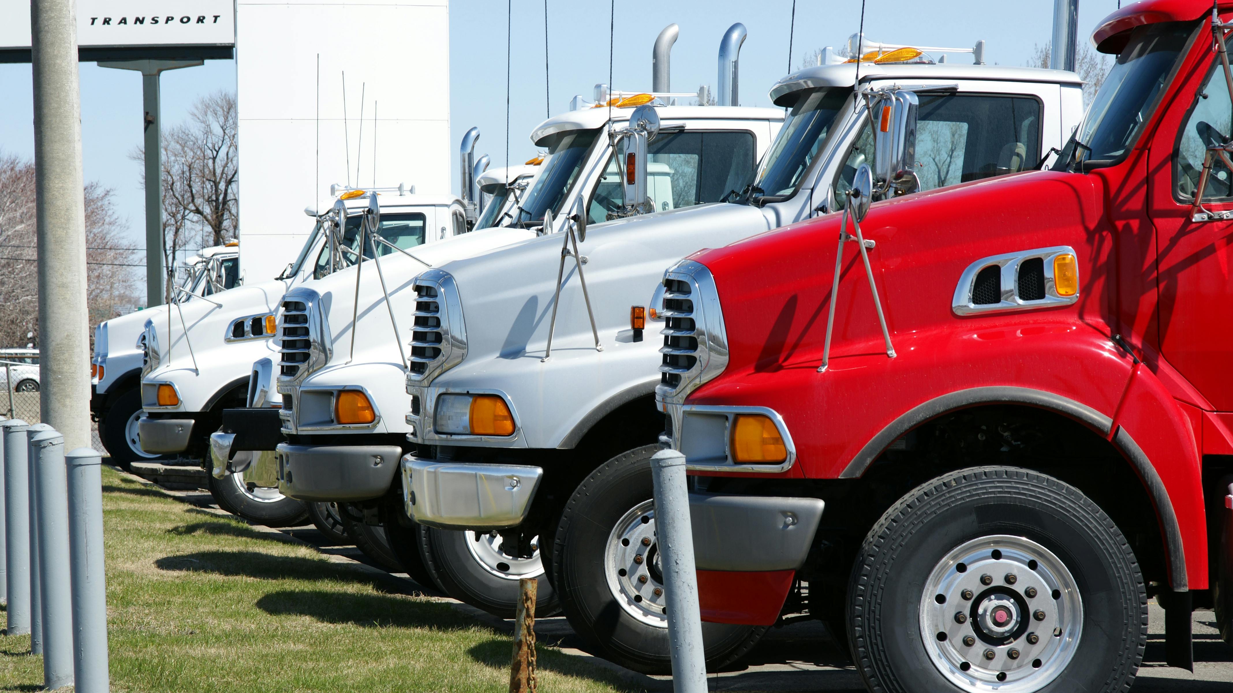 Trucks on lot