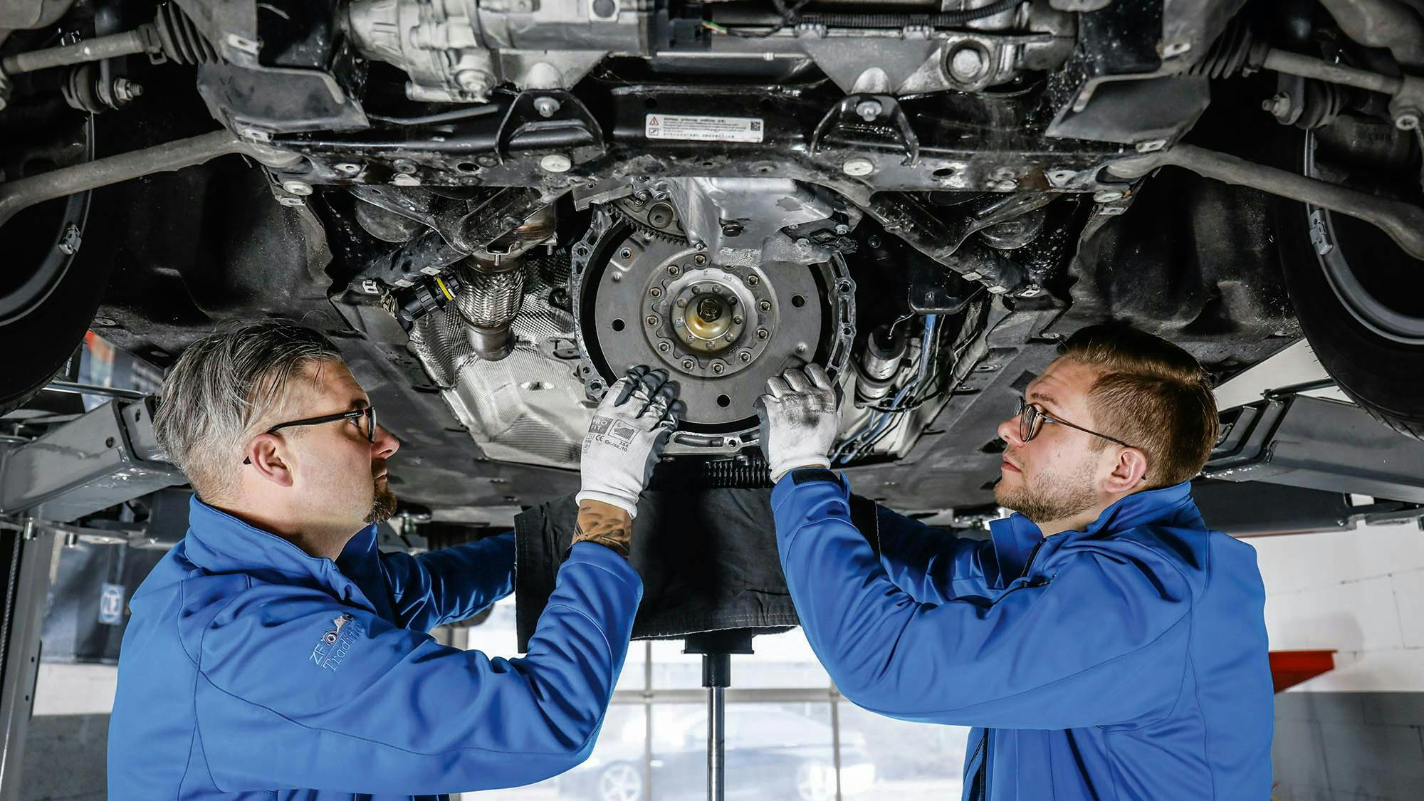 Before repairing or replacing a transmission, verify the problem is not related to another system, like the driveline or rear axle.