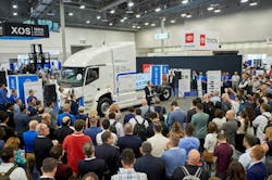 Lion Electric Company unveiled the Lion8 Tractor, an electric Class 8 truck, during ACT Expo. Lion Electric Company unveiled the Lion8 Tractor, an electric Class 8 truck, during ACT Expo.