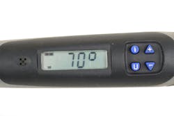 Once specified torque has been achieved, the press of a mode button switches the tool to angle mode. Once you choose the desired angle (in this example we selected 70 degrees), continue to rotate the bolt. Once the target angle of 70 degrees is achieved, the tool emits an audible beep and vibration alert. This allows you to accomplish torque-plus-angle tightening with one tool, with no need to remove the tool from the workpiece. Once specified torque has been achieved, the press of a mode button switches the tool to angle mode. Once you choose the desired angle (in this example we selected 70 degrees), continue to rotate the bolt. Once the target angle of 70 degrees is achieved, the tool emits an audible beep and vibration alert. This allows you to accomplish torque-plus-angle tightening with one tool, with no need to remove the tool from the workpiece.