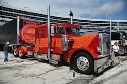 Theresa DeSantis' 1985 Peterbilt 389, also known as 'Witches Inn' Theresa DeSantis' 1985 Peterbilt 389, also known as 'Witches Inn'