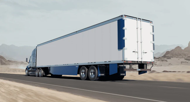 TRANSTEX's aerodynamic product portfolio includes the Edge Topkit+, Edge Skirts, and Edge Flaps, all highlighted in blue above.