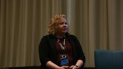 Jessica Wendt, owner of HM Repairs and Services, explains the systems and processes she put in place to streamline back-office operations at her shop at Fullbay&apos;s 2024 Diesel Connect conference.