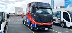 AiLO Logistics brought a Nikola Tre FCEV for attendees to check out at the 2024 ACT Expo in Las Vegas.