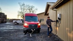 Pilot farms outfitted with Ford Pro Charging stations can complemented with solar power. Pilot farms outfitted with Ford Pro Charging stations can complemented with solar power.