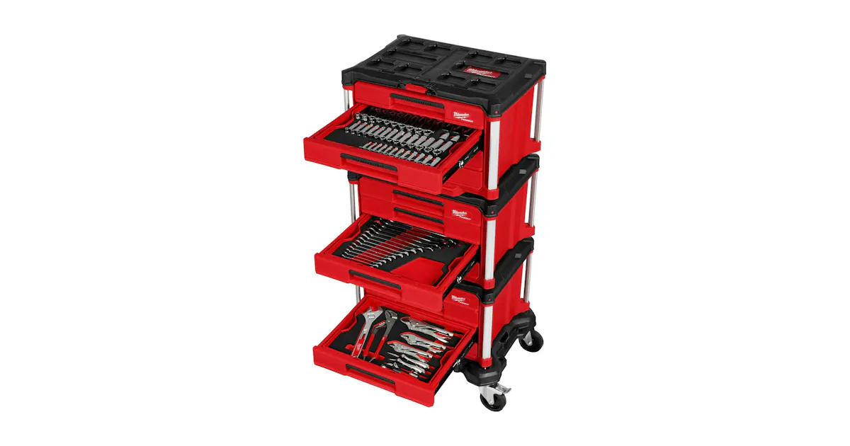 366-pc Master Mechanics Hand Tool Set with PACKOUT Drawers and Dolly ...