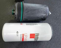 A reusable oil filter housing makes for a less wasteful oil change. A reusable oil filter housing makes for a less wasteful oil change.