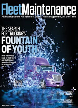 The April 2023 cover of Fleet Maintenance won gold for digital imagery at the 2024 Tabbie Awards. The April 2023 cover of Fleet Maintenance won gold for digital imagery at the 2024 Tabbie Awards.