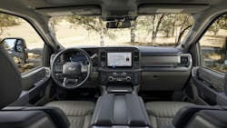 Customers who opt for the Platinum Plus Package will receive additional styling features, like the Smoked Truffle interior of this F-350. Customers who opt for the Platinum Plus Package will receive additional styling features, like the Smoked Truffle interior of this F-350.