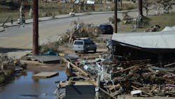 The Asheville River Arts District's close proximity to the French Broad River made it susceptible to extreme flooding. The Asheville River Arts District's close proximity to the French Broad River made it susceptible to extreme flooding.