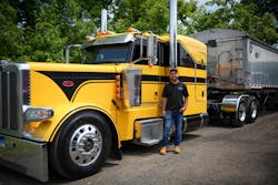 This Peterbilt 389 is one of DeFeo Materials’ five vocational trucks. They are all coming up on 500,000 miles, so owner Christopher DeFeo has to decide what his next move will be. This Peterbilt 389 is one of DeFeo Materials’ five vocational trucks. They are all coming up on 500,000 miles, so owner Christopher DeFeo has to decide what his next move will be.