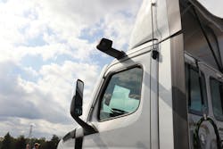 The Gen 5 Cascadia also features a factory-installed MirrorCam system. The Gen 5 Cascadia also features a factory-installed MirrorCam system.