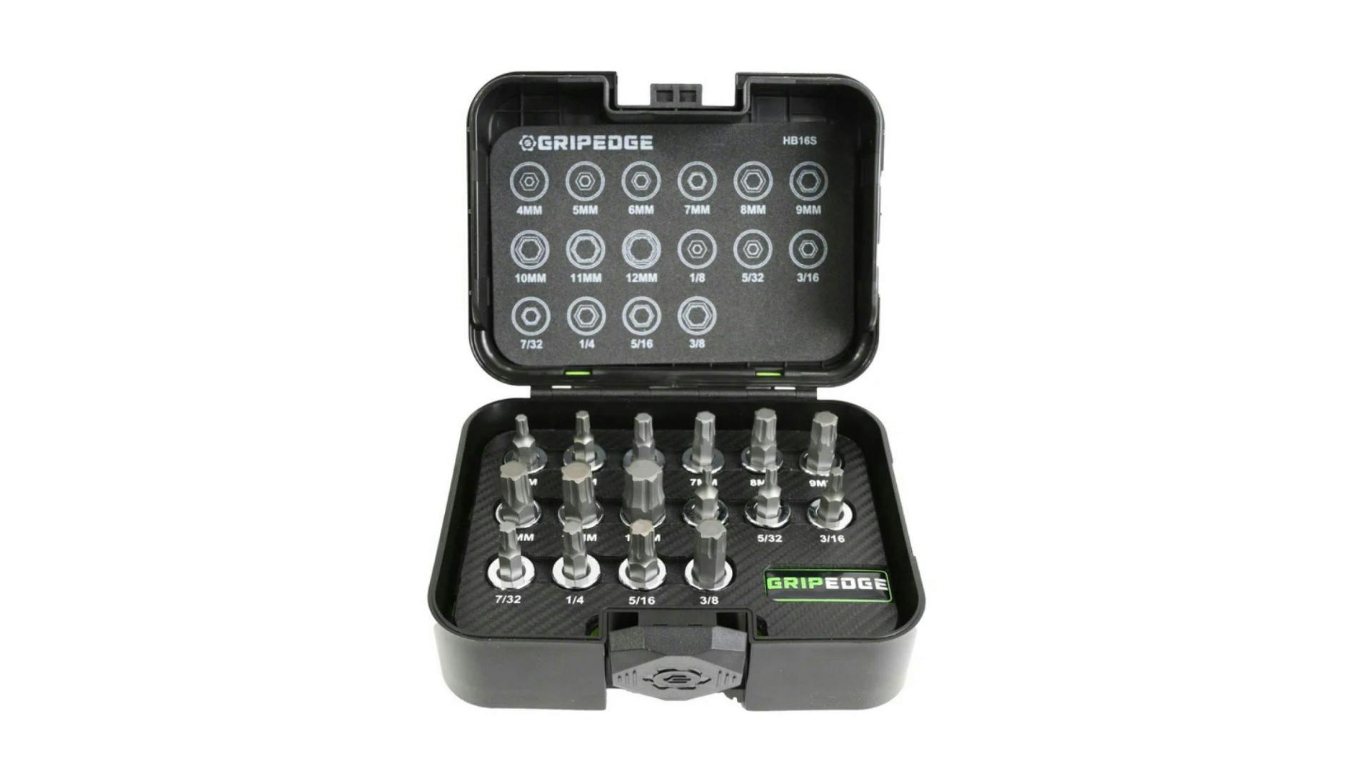 16-pc 3/8' Drive Short Metric & SAE Hex Driver Set, No. HB16S