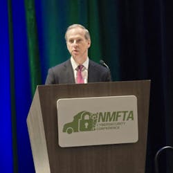 Stephen Viña, Assistant National Cyber Director for Policy Development in the Office of the National Cyber Director, gave the keynote at the 2024 NMFTA Cybersecurity Conference in Cleveland, Ohio. Stephen Viña, Assistant National Cyber Director for Policy Development in the Office of the National Cyber Director, gave the keynote at the 2024 NMFTA Cybersecurity Conference in Cleveland, Ohio.