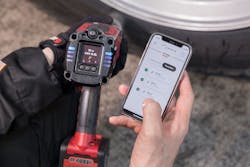 Some specialized smart torque wrenches, such as the Chicago Pneumatic CP8609 eBlueTork, use an algorithm to track their own calibration dates. Managers can also trace repair accuracy via tightening reports sent from the CPLinQ app. Some specialized smart torque wrenches, such as the Chicago Pneumatic CP8609 eBlueTork, use an algorithm to track their own calibration dates. Managers can also trace repair accuracy via tightening reports sent from the CPLinQ app.